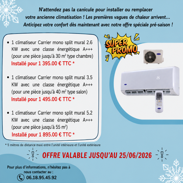 OFFRE CLIMATISATION